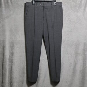 PT01 Traveller Pants Mens 36x30 Gray Slim Fit Stretch Wool Blend Dress Trousers